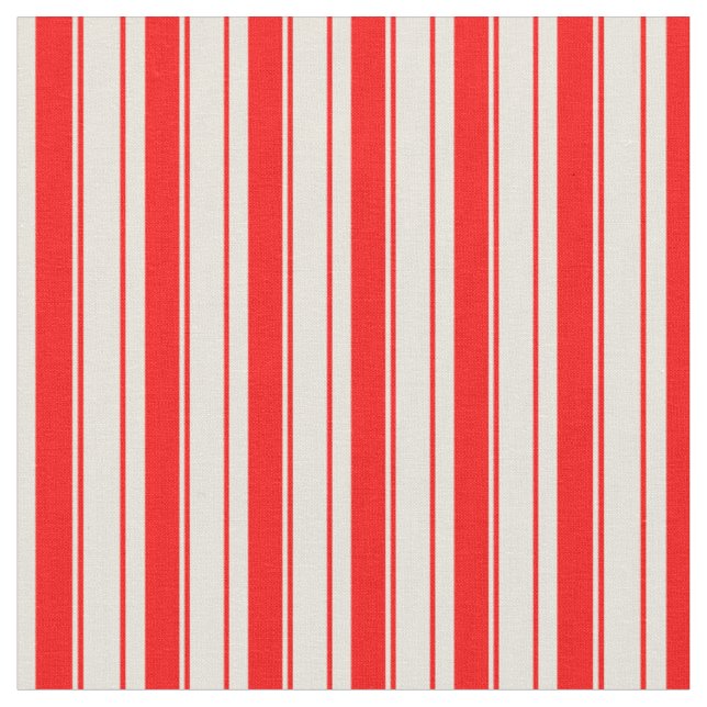 Tissu Rouge et beige Motif de rayures (Fermer)