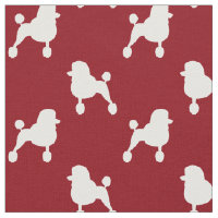 Rouge et blanc de fantaisie de motif de caniches