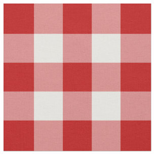 Tissu rouge et blanc de motif de guingan