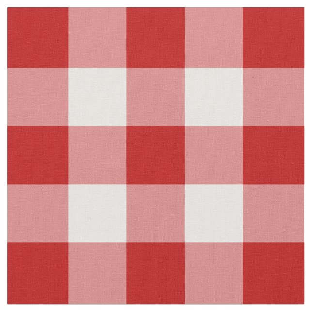 Tissu rouge et blanc de motif de guingan (Fermer)