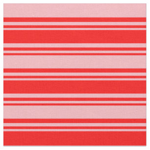 Tissu Rouge et rose clair Motif de rayures