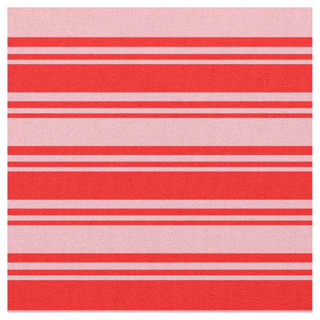 Tissu Rouge et rose clair Motif de rayures (Fermer)