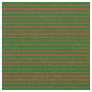Tissu Rouge et vert foncé Motif de rayures