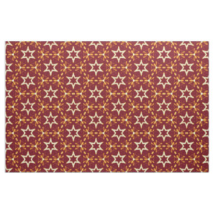 Tissu Rouge foncé et Noël ou Hanoukka de lueur d'étoi
