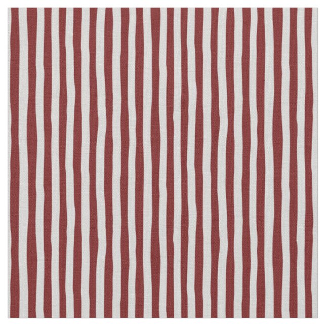 Tissu Rouge foncé & Gris clair Rayures bancales (Fermer)