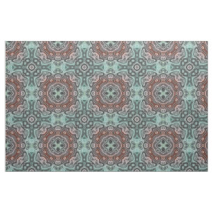 Tissu Rouge foncé Turquoise bleu vert Bali Motif Batik