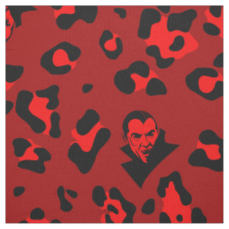 Tissu rouge halloween vampire impression léopard goth