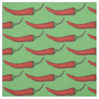 Rouge Hot Cayenne Chili Peppers Fabric de poivre