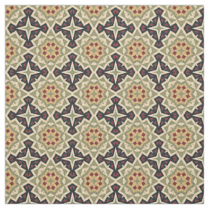 Tissu Rouge ivoire Olive Vert noir Eclectique Ethique