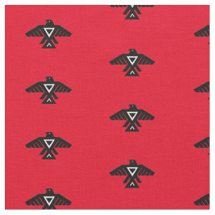 Tissu rouge Motif Thunderbird