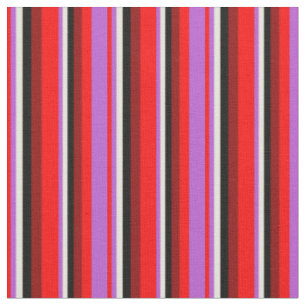 Tissu Rouge, orchidée, beige, noir et rouge foncé