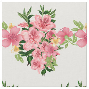 Tissu Rouge Pinkish Floral Motif sans joint