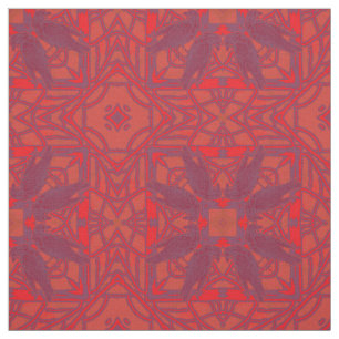 Tissu Rouge Pourpre Meurtre De Corbeaux Kaleidoscope