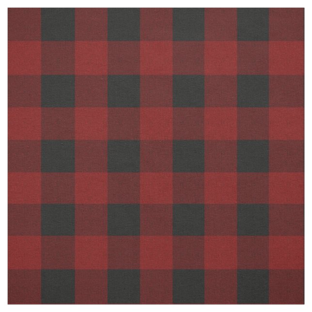 Tissu Rouge rustique | Black Buffalo Check Plaid Motif (Échantillon)