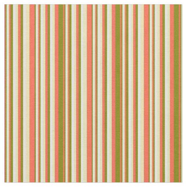 Tissu Rouge, Vert, Cyan clair et Motif de couleur bronze (Fermer)