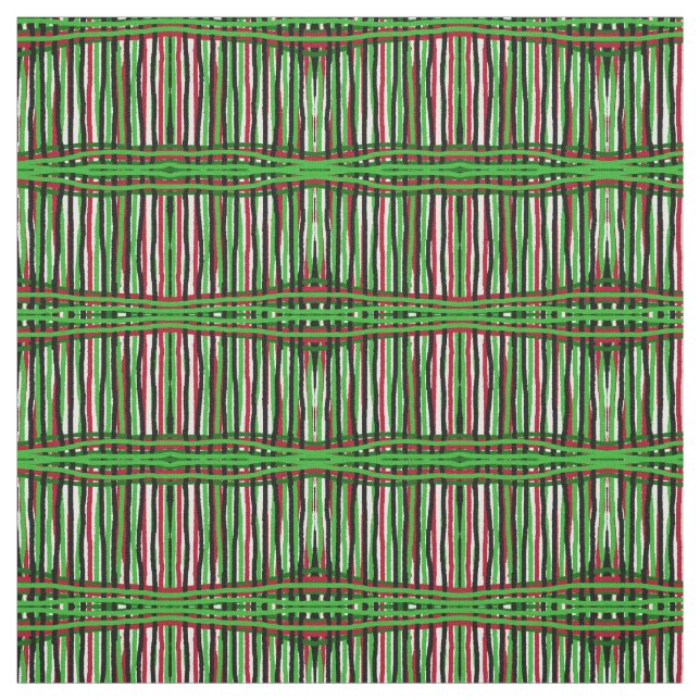 Tissu - Rouge/Vert/Noir/Blanc (Échantillon)