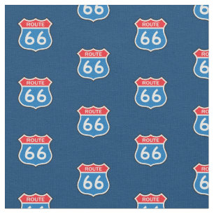 Tissu Route vintage 66