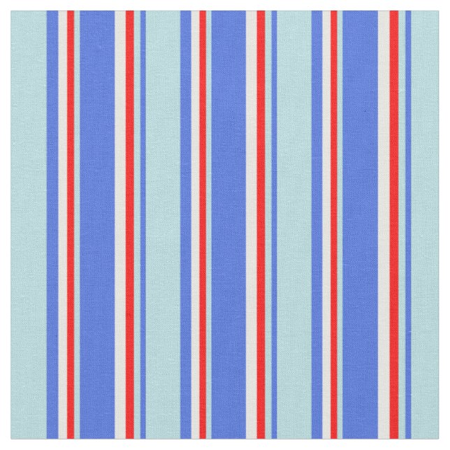 Tissu Royal Blue, Powder Blue, Red et White Colour (Fermer)