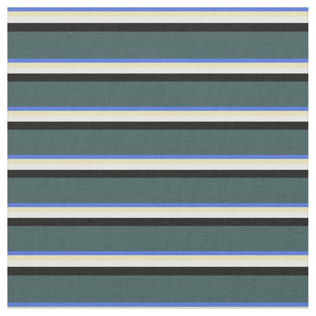 Tissu Royal Blue, Tan, White, Black et Dark Slate Grey (Fermer)