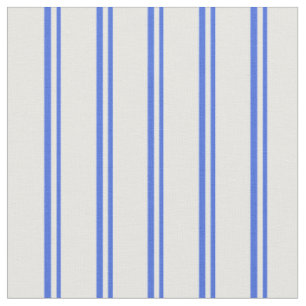 Tissu Royal Blue & White Lines/Stripes Motif