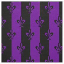 Royal Purple Fleur De Lis Lily Motif