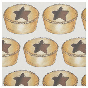 Tissu Royaume-Uni Noël Fruit Mince Pie Festive