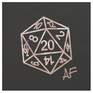 Tissu RPG Crit AF   Mauve PnP Tabletop Roleplayer Dice