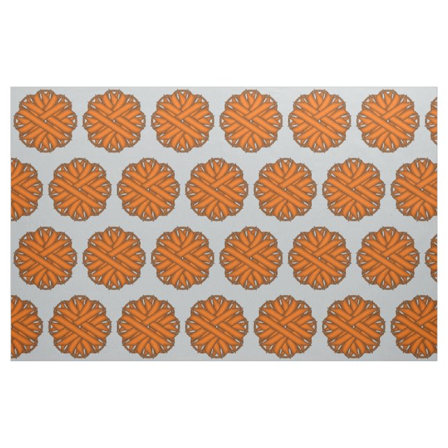 Tissu Ruban aux fleurs orange par Kenneth Yoncich (Fat Quarter)