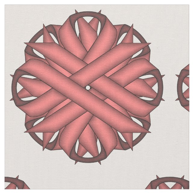 Tissu Ruban aux fleurs roses par Kenneth Yoncich (Fermer)