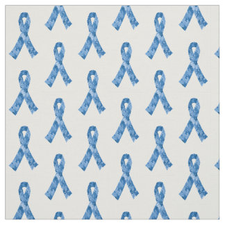 Tissu Ruban bleu de motif de casse-tête