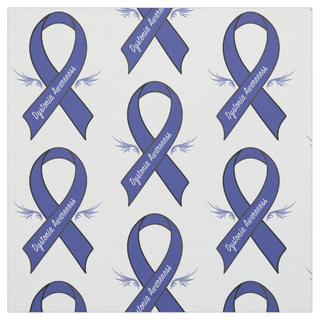 Tissu Ruban de conscience de dystonie avec des ailes (Échantillon)