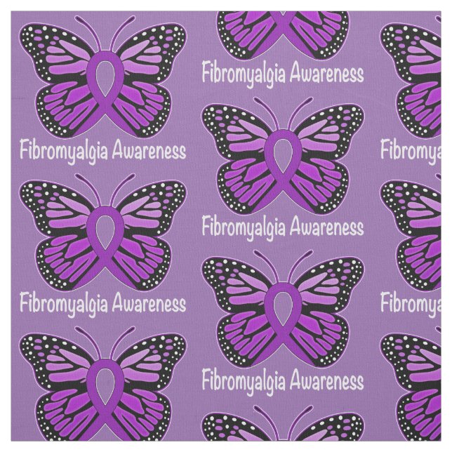Tissu Ruban de conscience de papillon de fibromyalgie (Échantillon)