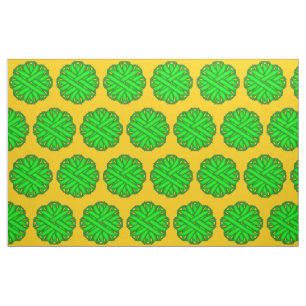 Tissu Ruban de fleurs vert de chaux par Kenneth Yoncich