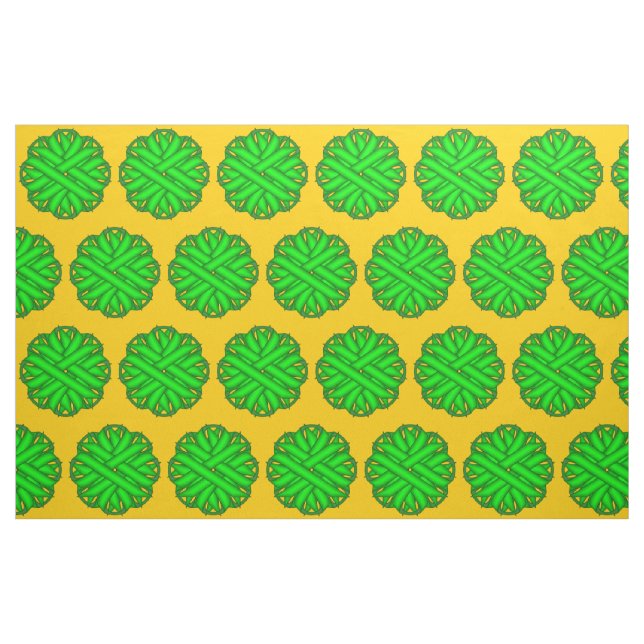 Tissu Ruban de fleurs vert de chaux par Kenneth Yoncich (Fat Quarter)