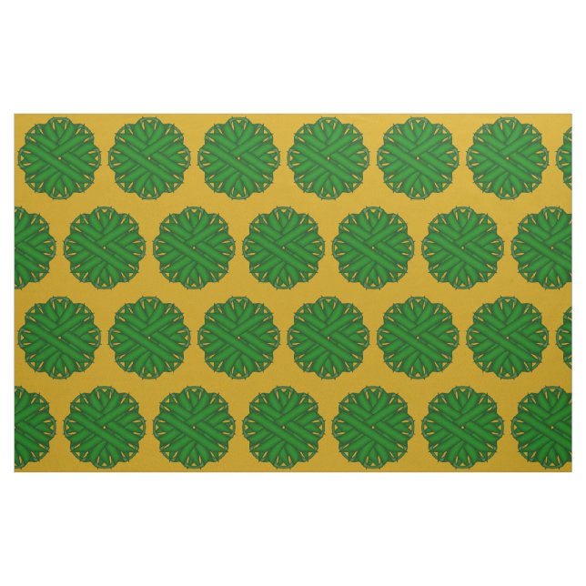 Tissu Ruban de fleurs vert émeraude par Kenneth Yoncich (Fat Quarter)