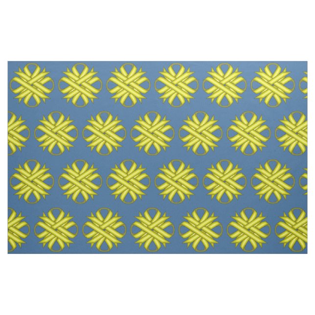 Tissu Ruban de trèfle jaune par Kenneth Yoncich (Fat Quarter)