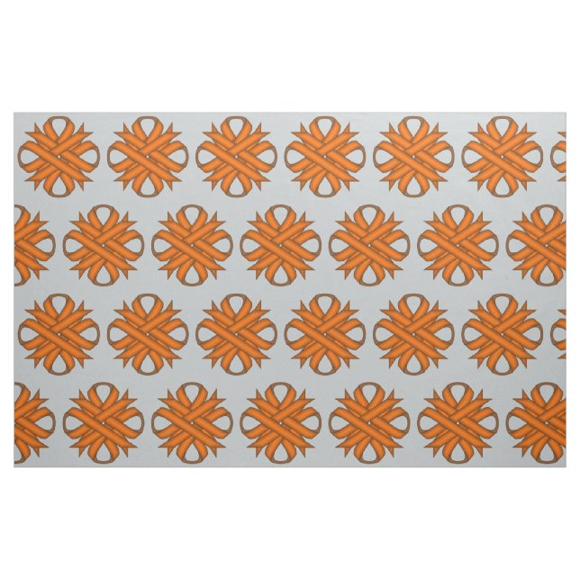 Tissu Ruban de trèfle orange par Kenneth Yoncich (Fat Quarter)