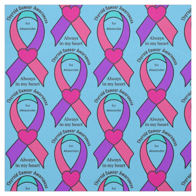 Tissu Ruban personnalisable de conscience de coeur de (Échantillon)