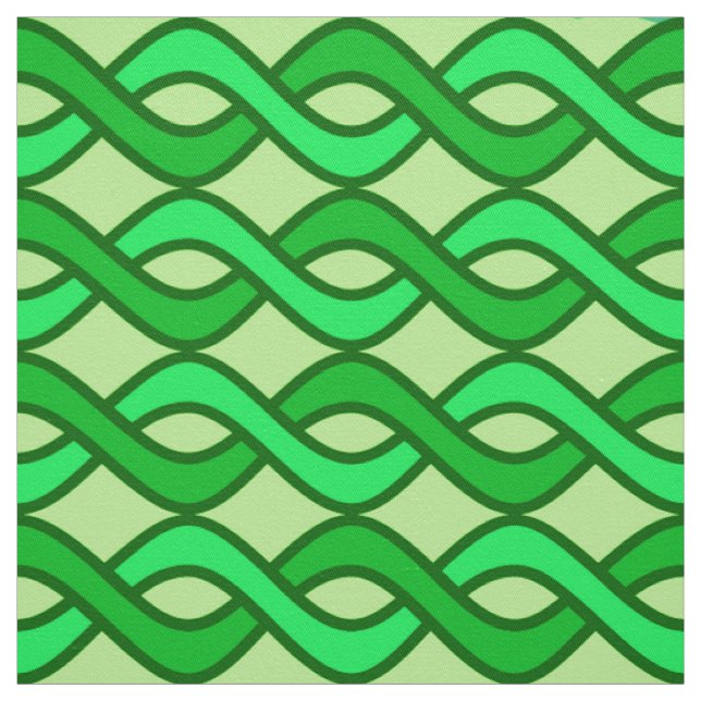 Tissu Rubans modernes du milieu du siècle, tons verts (Échantillon)
