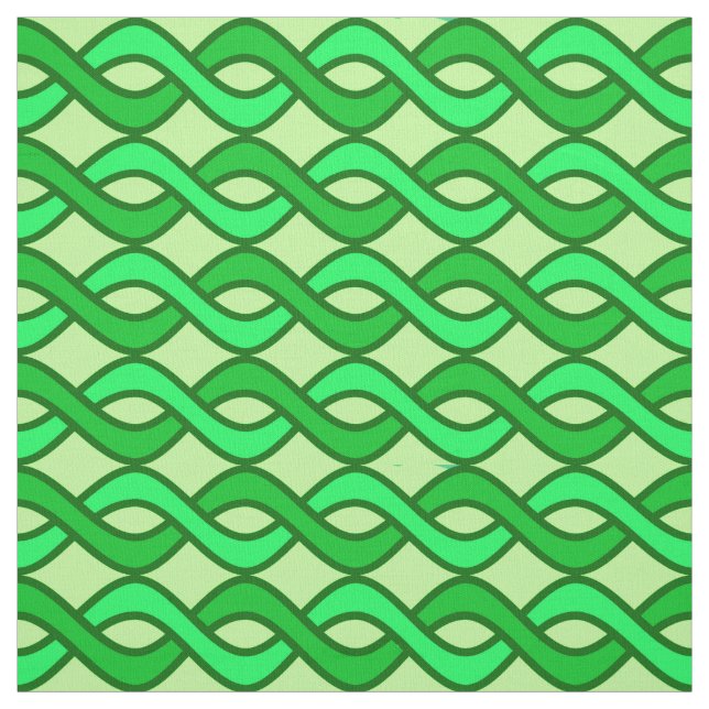 Tissu Rubans modernes du milieu du siècle, tons verts (Échantillon)