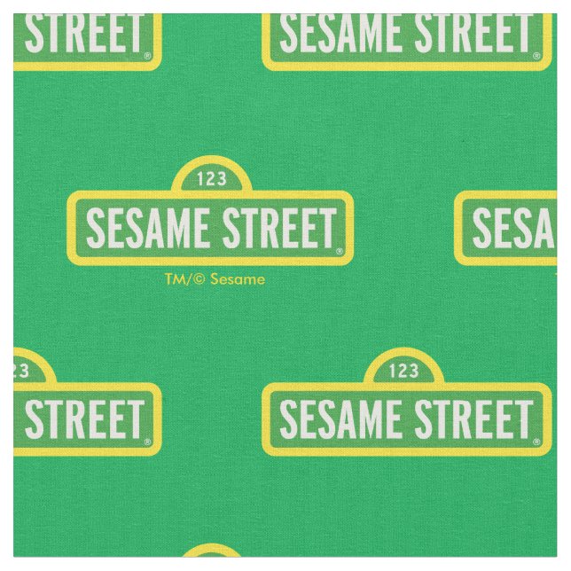 Tissu Rue Sésame | Logo couleur complète (Fermer)