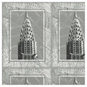 Tissu Rues de New York avec l'Empire State Building