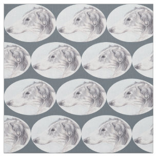 Tissu russe d'art de chien de chien-loup de barzo