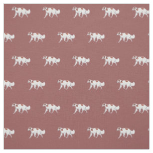 Tissu russe d'art de chien de trot de chien-loup