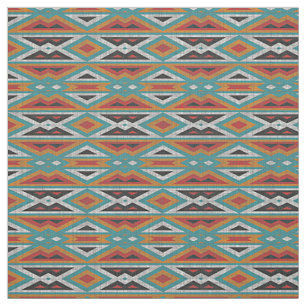 Tissu Russe Tribe Mosaic Amérindien Motif