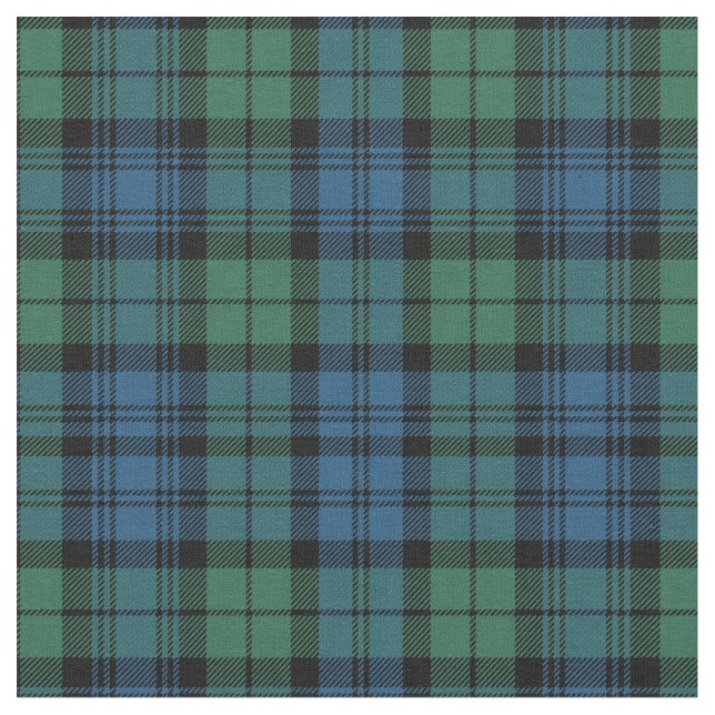 Tissu Rustic Plaid Campbell Blue et Green Tartan (Fermer)