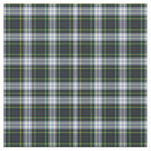 Tissu Rustique Plaid Gordon White Green Check Tartan