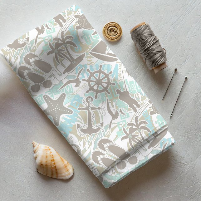 Tissu Sable de collage de plage nautique ID840 (Créateur téléchargé)