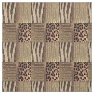 Tissu Safari Chic Moderne Fête Glamour Or Lionne