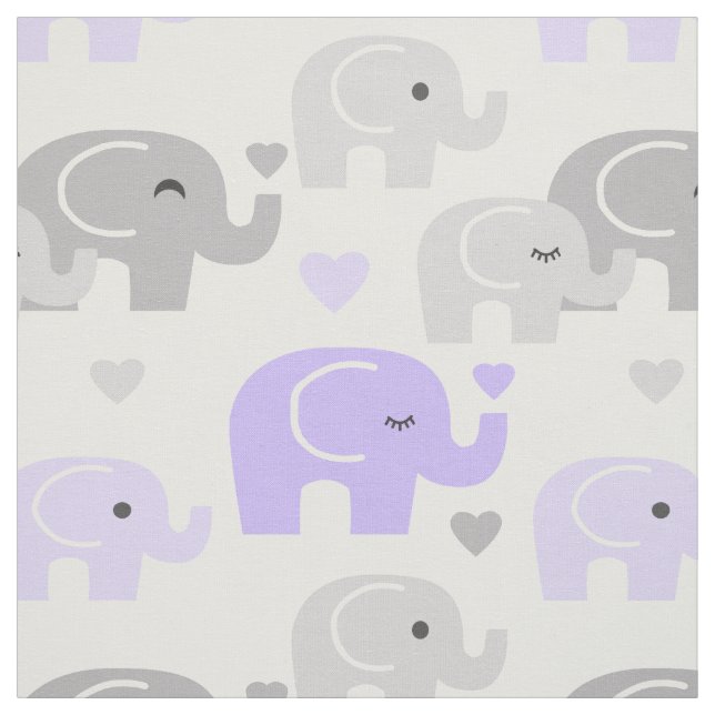 Tissu Safari Elephant violet gris (Échantillon)